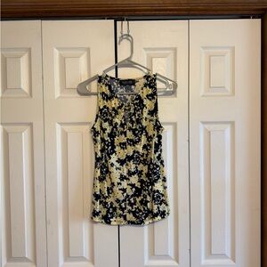 Evan Picone Yellow and Black‎ Fitted Tank Top